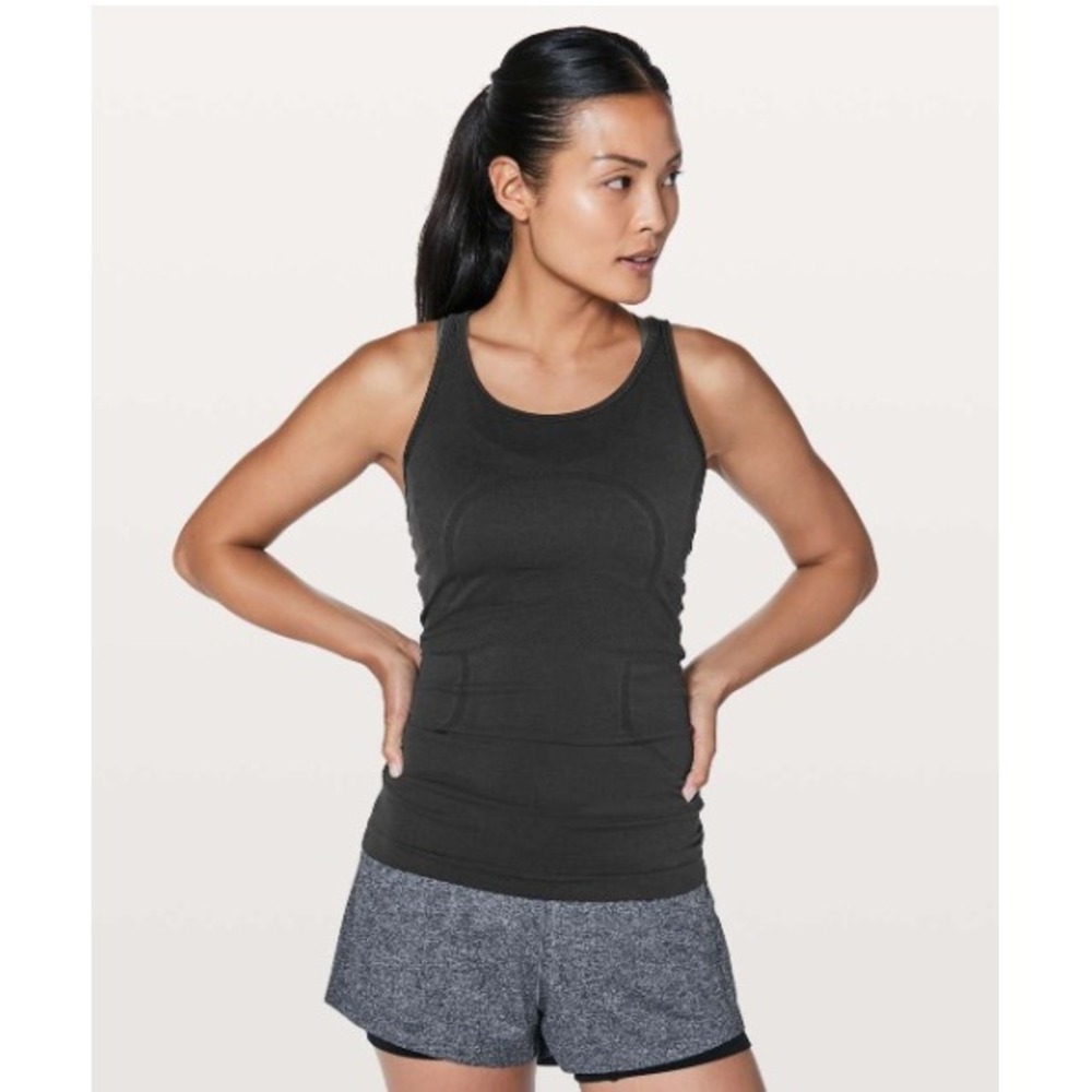 Lululemon Swiftly Tech Strappy Tank Black Black Size 4 Activewear Yoga
